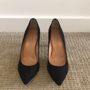 Suede jcrew black heels